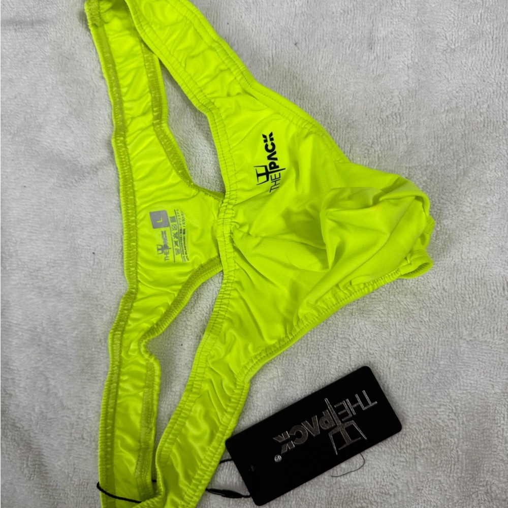 Neon Yellow Thong by The Pack